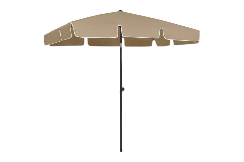 Strandparasoll gråbrun 200x125 cm - Taupe - Parasoller