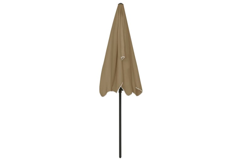 Strandparasoll gråbrun 200x125 cm - Taupe - Hagemøbler - Solbeskyttelse - Parasoller