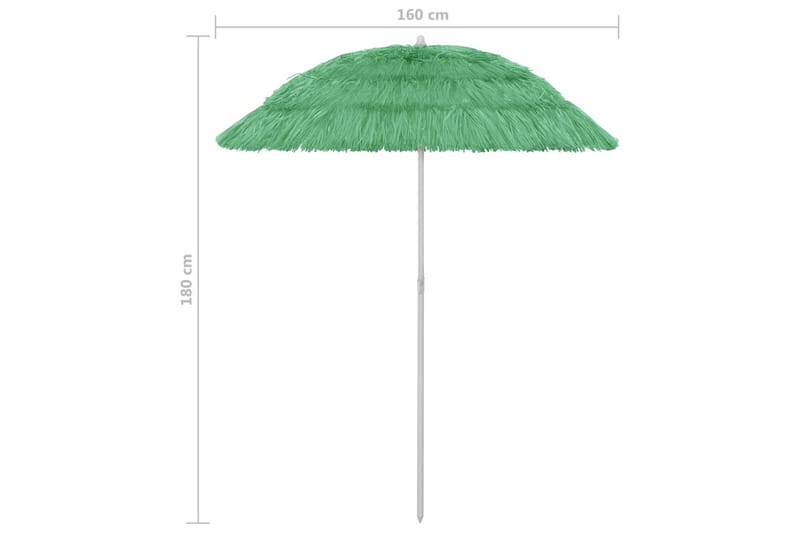 Strandparasoll grønn 180 cm - grønn - Hagemøbler - Solbeskyttelse - Parasoller