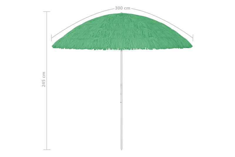 Strandparasoll grønn 300 cm - grønn - Parasoller