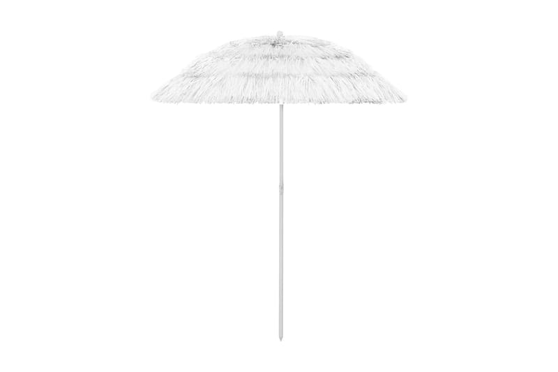 Strandparasoll hvit 180 cm - Hvit - Hagemøbler - Solbeskyttelse - Parasoller