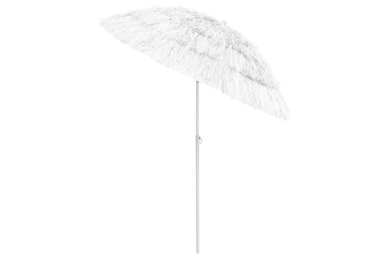 Strandparasoll hvit 180 cm - Hvit - Hagemøbler - Solbeskyttelse - Parasoller