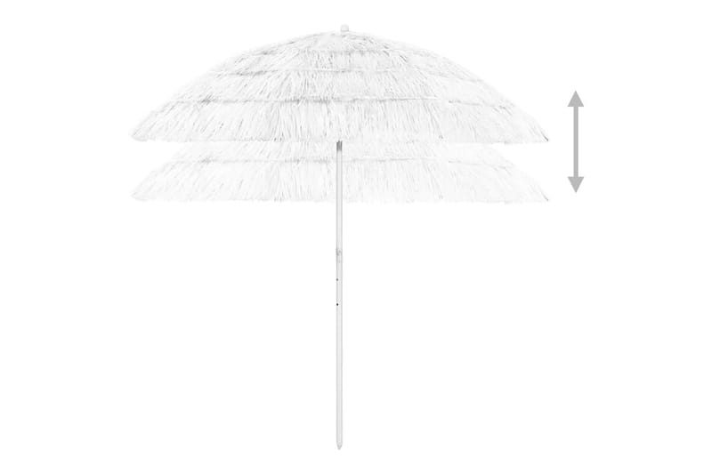 Strandparasoll hvit 240 cm - Hvit - Hagemøbler - Solbeskyttelse - Parasoller