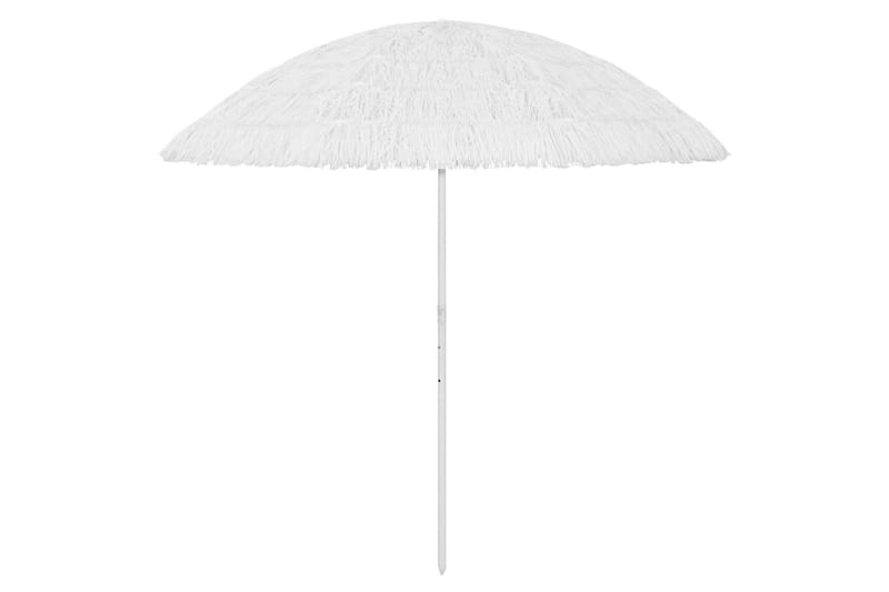 Strandparasoll hvit 300 cm - Hvit - Hagemøbler - Solbeskyttelse - Parasoller