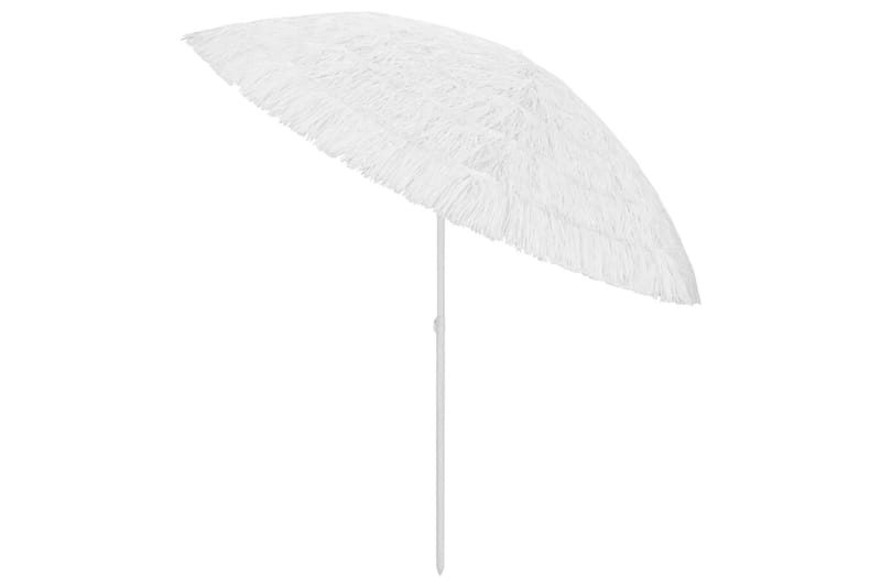 Strandparasoll hvit 300 cm - Hvit - Hagemøbler - Solbeskyttelse - Parasoller