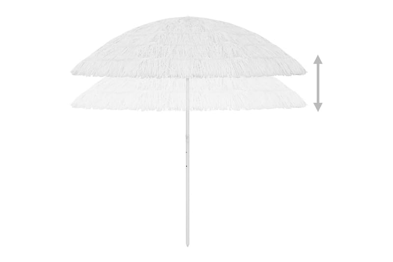 Strandparasoll hvit 300 cm - Hvit - Hagemøbler - Solbeskyttelse - Parasoller
