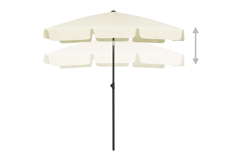 Strandparasoll sandgul 180x120 cm - Gul - Hagemøbler - Solbeskyttelse - Parasoller
