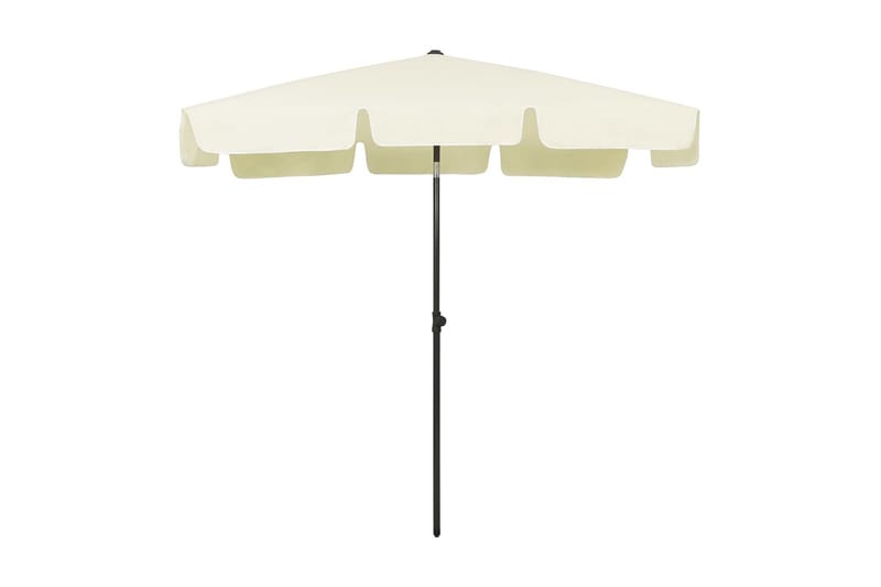 Strandparasoll sandgul 200x125 cm - Gul - Hagemøbler - Solbeskyttelse - Parasoller