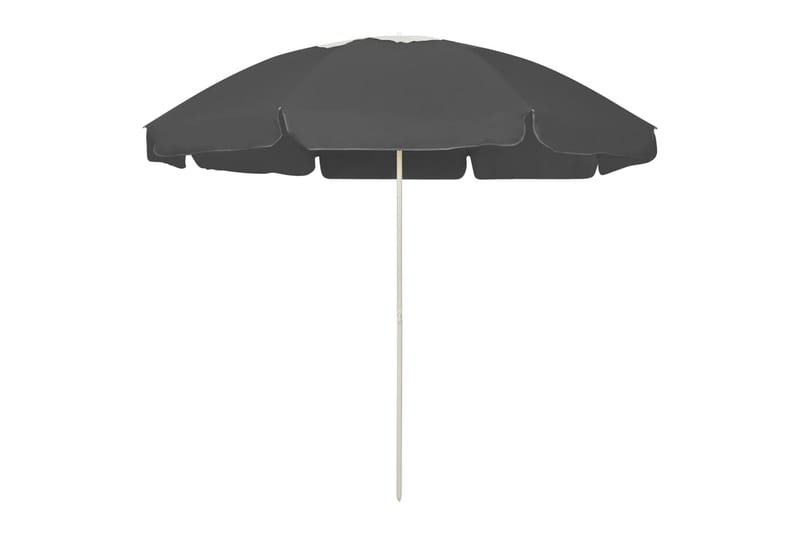 Strandparasoll antrasitt 240 cm - Antrasittgrå - Hagemøbler - Solbeskyttelse - Parasoller - Strandparasoll