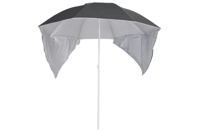 Strandparasoll med sidevegger antrasitt 215 cm - Antrasittgrå - Hagemøbler - Solbeskyttelse - Parasoller - Strandparasoll