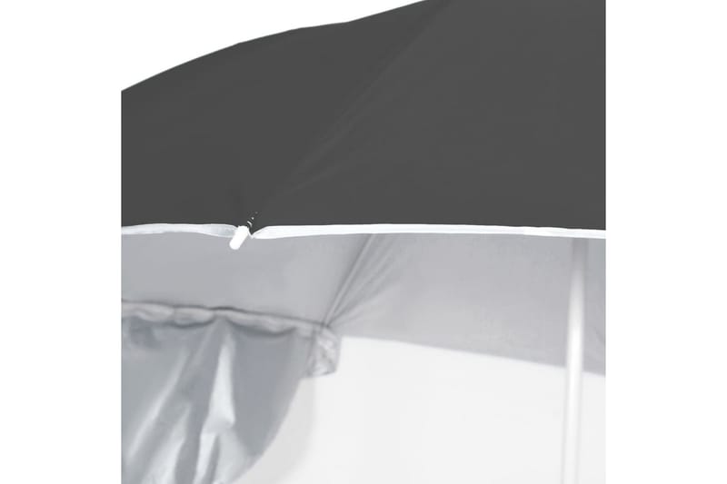 Strandparasoll med sidevegger antrasitt 215 cm - Antrasittgrå - Hagemøbler - Solbeskyttelse - Parasoller - Strandparasoll