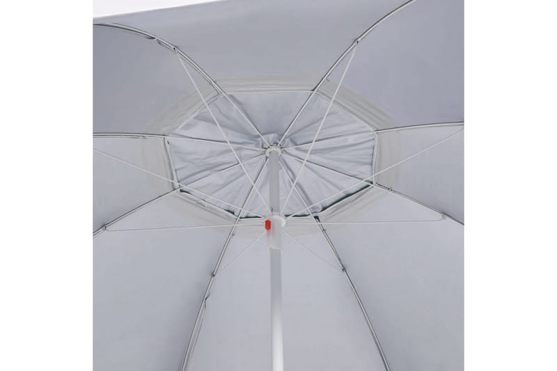 Strandparasoll med sidevegger grønn 215 cm - grønn - Hagemøbler - Solbeskyttelse - Parasoller - Strandparasoll