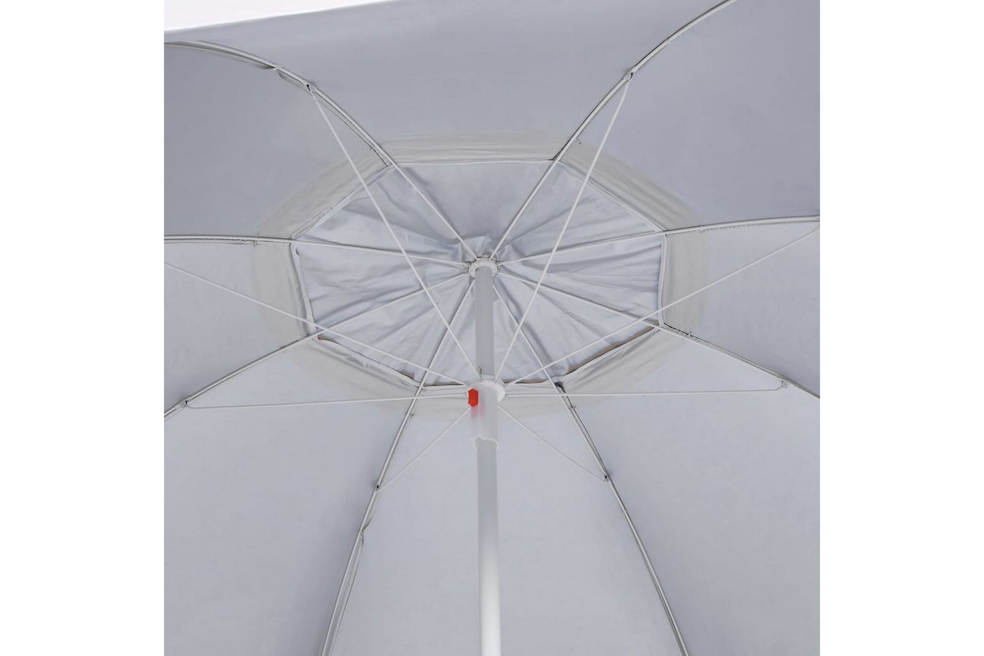 Strandparasoll med sidevegger sand 215 cm - Gul - Hagemøbler - Solbeskyttelse - Parasoller - Strandparasoll