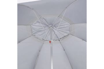 Strandparasoll med sidevegger sand 215 cm - Gul - Hagemøbler - Solbeskyttelse - Parasoller - Strandparasoll
