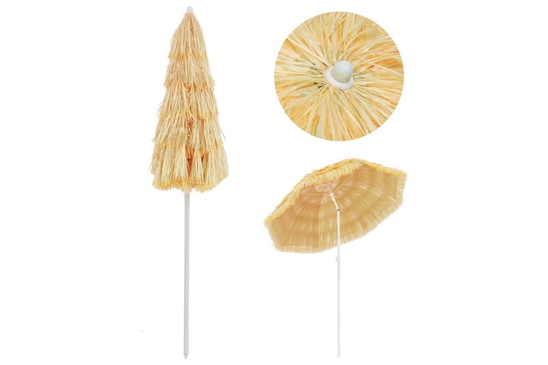 Strandparasoll naturell 180 cm Hawaii-stil - Hagemøbler - Solbeskyttelse - Parasoller - Strandparasoll