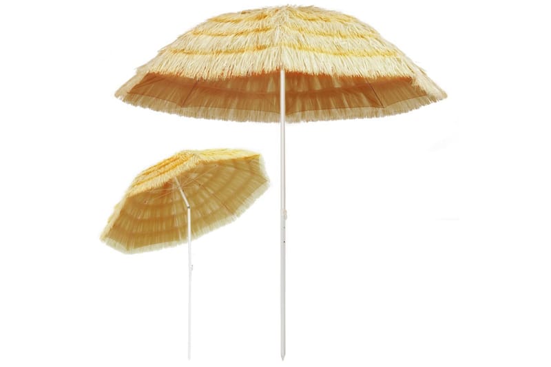Strandparasoll naturell 240 cm Hawaii-stil - Hagemøbler - Solbeskyttelse - Parasoller - Strandparasoll