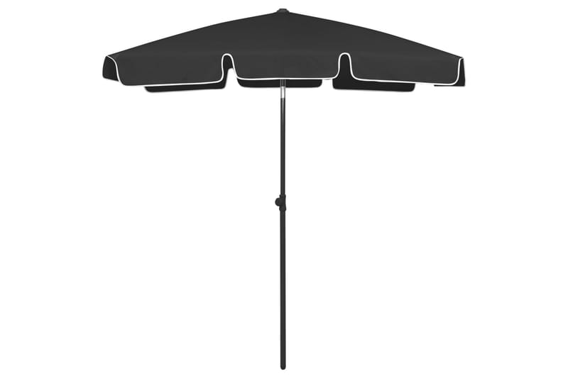Strandparasoll svart 180x120 cm - Svart - Hagemøbler - Solbeskyttelse - Parasoller