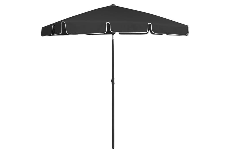 Strandparasoll svart 180x120 cm - Svart - Hagemøbler - Solbeskyttelse - Parasoller