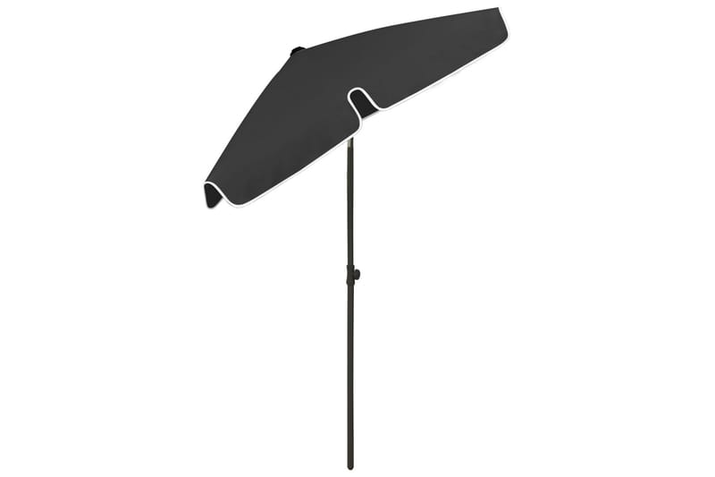 Strandparasoll svart 180x120 cm - Svart - Hagemøbler - Solbeskyttelse - Parasoller