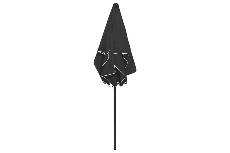 Strandparasoll svart 180x120 cm - Svart - Parasoller