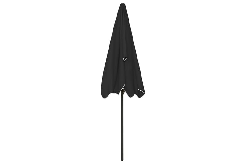 Strandparasoll svart 200x125 cm - Svart - Hagemøbler - Solbeskyttelse - Parasoller