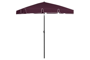 Strandparasoll vinrød 180x120 cm - Rød - Hagemøbler - Solbeskyttelse - Parasoller