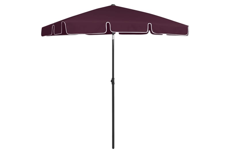 Strandparasoll vinrød 180x120 cm - Rød - Hagemøbler - Solbeskyttelse - Parasoller