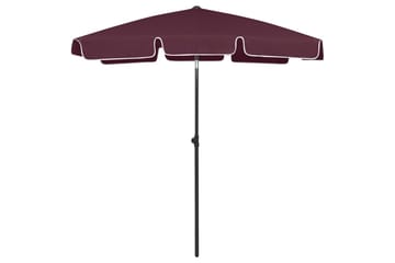 Strandparasoll vinrød 180x120 cm - Rød - Hagemøbler - Solbeskyttelse - Parasoller