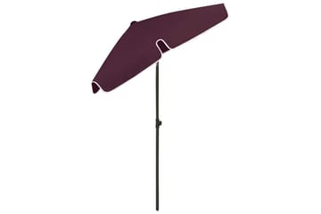 Strandparasoll vinrød 180x120 cm - Rød - Hagemøbler - Solbeskyttelse - Parasoller