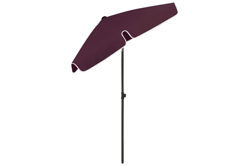 Strandparasoll vinrød 180x120 cm - Rød - Hagemøbler - Solbeskyttelse - Parasoller
