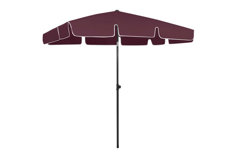 Strandparasoll vinrød 200x125 cm - Rød - Hagemøbler - Solbeskyttelse - Parasoller