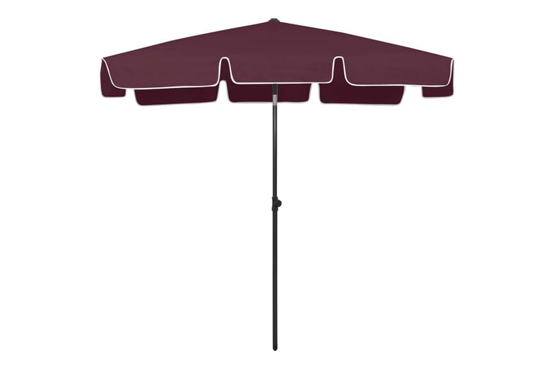 Strandparasoll vinrød 200x125 cm - Rød - Hagemøbler - Solbeskyttelse - Parasoller