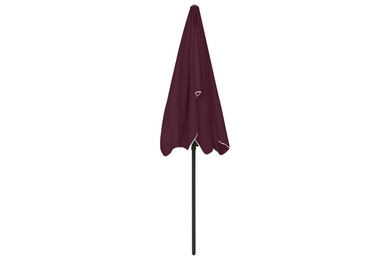 Strandparasoll vinrød 200x125 cm - Rød - Hagemøbler - Solbeskyttelse - Parasoller
