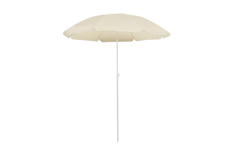 Utendørs parasoll med stålstang sand 180 cm - Hagemøbler - Solbeskyttelse - Parasoller
