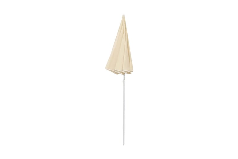 Utendørs parasoll med stålstang sand 180 cm - Hagemøbler - Solbeskyttelse - Parasoller