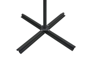 Utendørs parasoll med LED-lys vinrød 250x250 cm - Rød - Hagemøbler - Solbeskyttelse - Parasoller