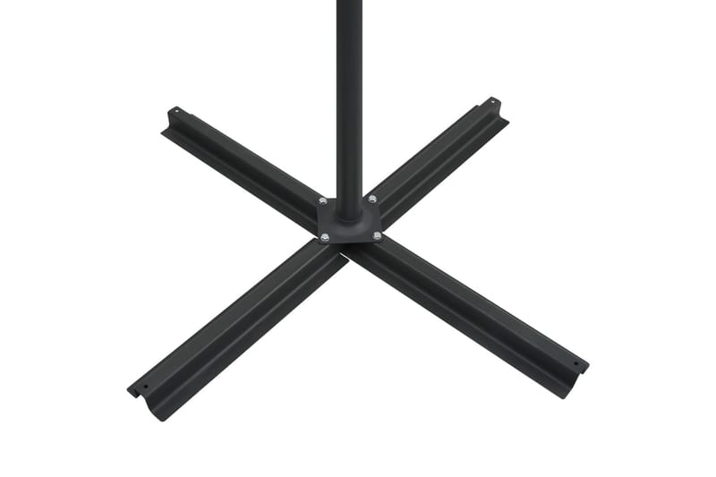 Utendørs parasoll med LED-lys vinrød 250x250 cm - Rød - Hagemøbler - Solbeskyttelse - Parasoller