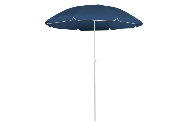 Utendørs parasoll med stålstang blå 180 cm - Blå - Hagemøbler - Solbeskyttelse - Parasoller