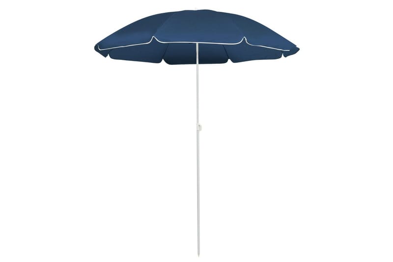 Utendørs parasoll med stålstang blå 180 cm - Blå - Parasoller