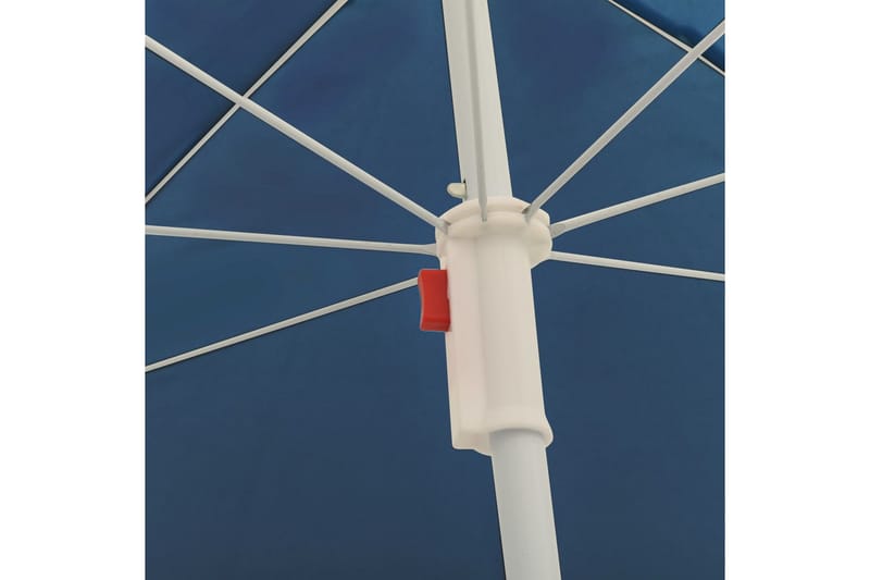 Utendørs parasoll med stålstang blå 180 cm - Blå - Parasoller
