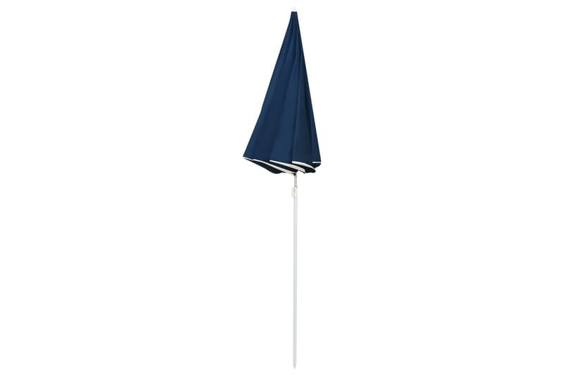 Utendørs parasoll med stålstang blå 180 cm - Blå - Hagemøbler - Solbeskyttelse - Parasoller