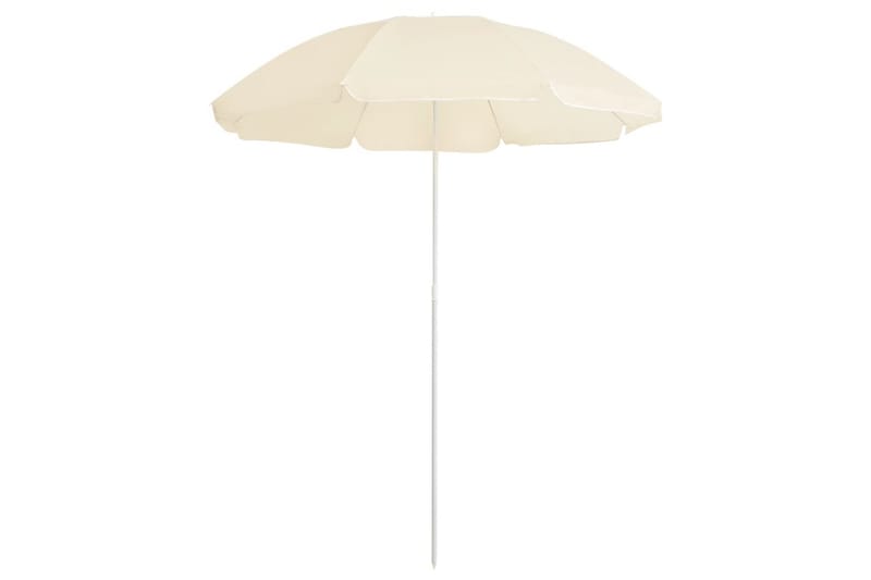 Utendørs parasoll med stålstang sand 180 cm - Beige - Parasoller