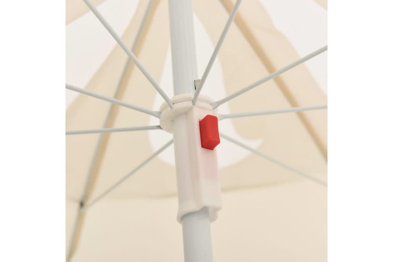 Utendørs parasoll med stålstang sand 180 cm - Beige - Hagemøbler - Solbeskyttelse - Parasoller