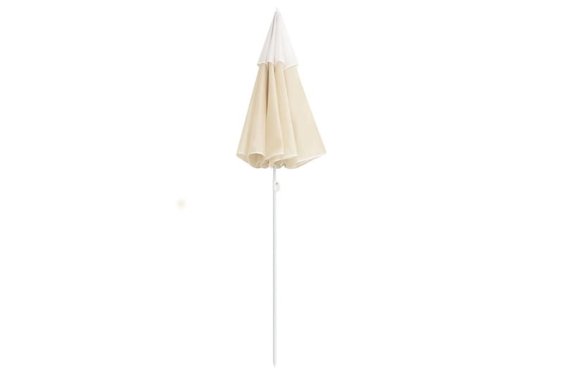 Utendørs parasoll med stålstang sand 180 cm - Beige - Parasoller