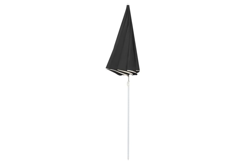 Utendørs parasoll med stålstang antrasitt 180 cm - Antrasittgrå - Parasoller
