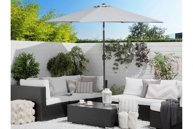 Varese Ii Parasoll 230 cm - Lysegrå - Hagemøbler - Solbeskyttelse - Parasoller