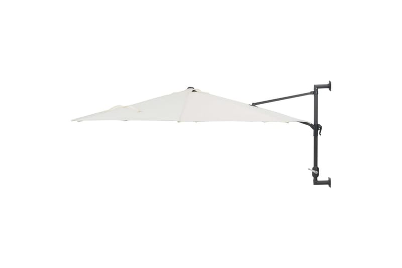 Veggmontert parasoll med stålstang 300 cm sand - Parasoller