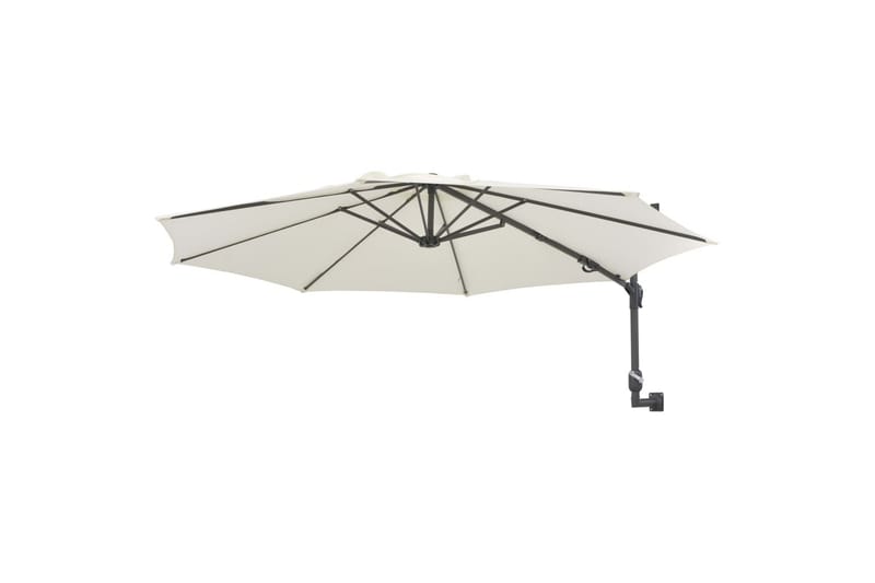 Veggmontert parasoll med stålstang 300 cm sand - Parasoller