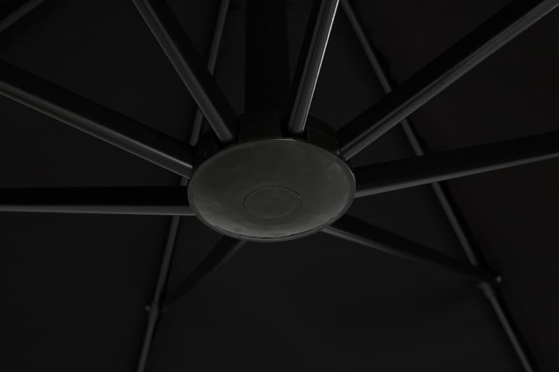 Vienna Lyx Parasoll 3,5 m - Svart - Hagemøbler - Solbeskyttelse - Parasoller - Hengeparasoll