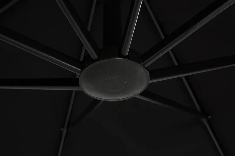 Vienna Lyx Parasoll 3,5 m - Svart - Hagemøbler - Solbeskyttelse - Parasoller - Hengeparasoll